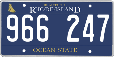 RI license plate 966247