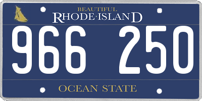 RI license plate 966250