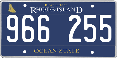 RI license plate 966255