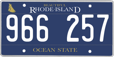 RI license plate 966257