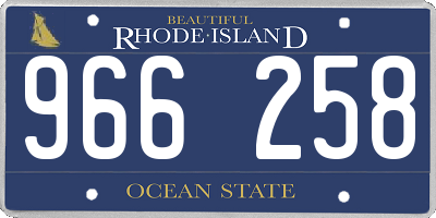 RI license plate 966258