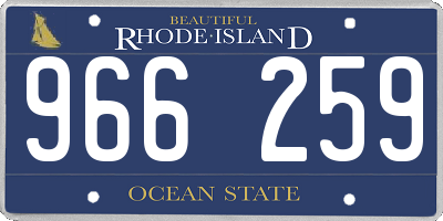 RI license plate 966259