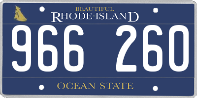 RI license plate 966260
