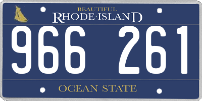 RI license plate 966261