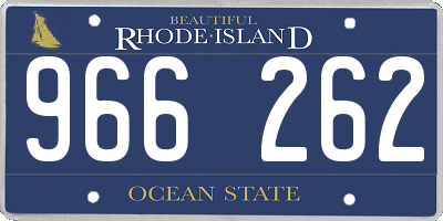 RI license plate 966262