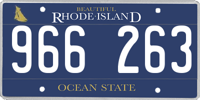 RI license plate 966263