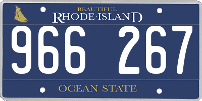 RI license plate 966267