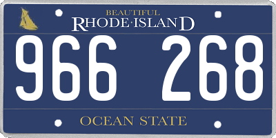 RI license plate 966268