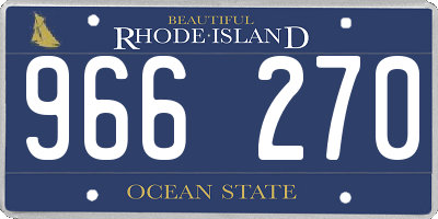 RI license plate 966270