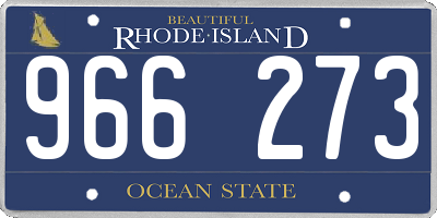 RI license plate 966273