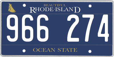 RI license plate 966274