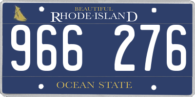 RI license plate 966276