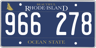 RI license plate 966278