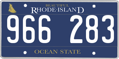 RI license plate 966283