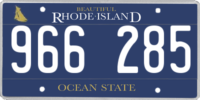 RI license plate 966285