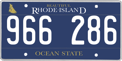 RI license plate 966286