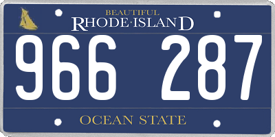 RI license plate 966287