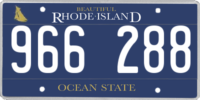 RI license plate 966288