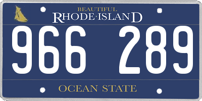 RI license plate 966289