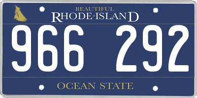 RI license plate 966292