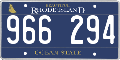 RI license plate 966294