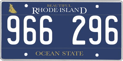 RI license plate 966296