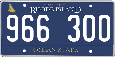 RI license plate 966300