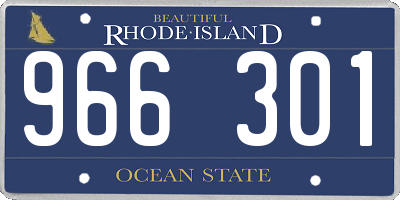 RI license plate 966301