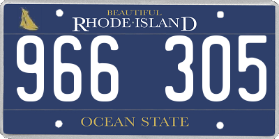 RI license plate 966305