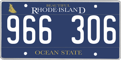 RI license plate 966306
