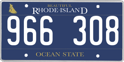RI license plate 966308