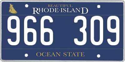 RI license plate 966309