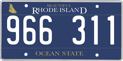 RI license plate 966311