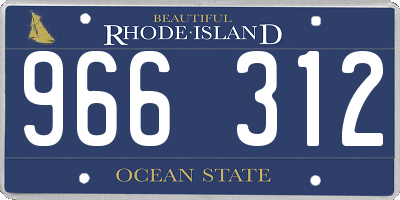 RI license plate 966312