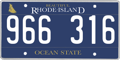 RI license plate 966316