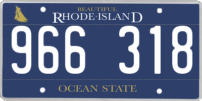 RI license plate 966318
