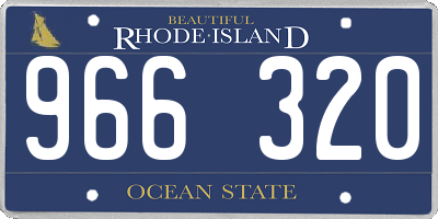 RI license plate 966320