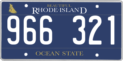 RI license plate 966321