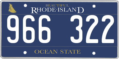 RI license plate 966322