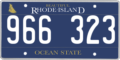 RI license plate 966323