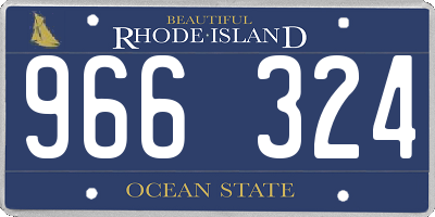 RI license plate 966324