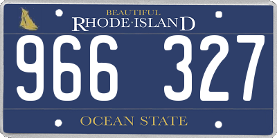 RI license plate 966327