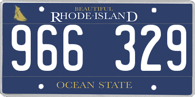 RI license plate 966329