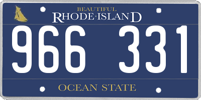 RI license plate 966331