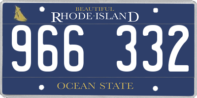 RI license plate 966332