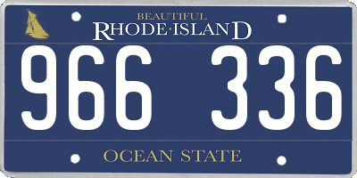 RI license plate 966336