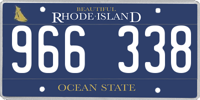 RI license plate 966338