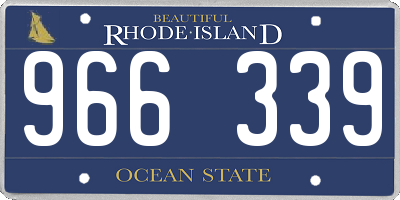 RI license plate 966339