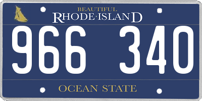 RI license plate 966340