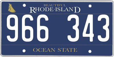 RI license plate 966343